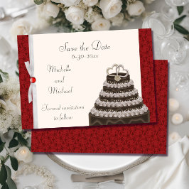 Reserva La Fecha Antiguo florentino rojo salva la fecha