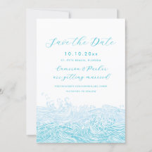 Aqua Blue Ocean Waves Beach Wedding Salven La Fech