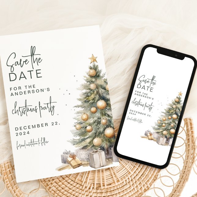 Reserva La Fecha Árbol de Navidad Dulce | Fiesta de Navidad (Subido por el creador)
