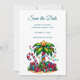 Reserva La Fecha Árbol de palmas de Navidades tropicales