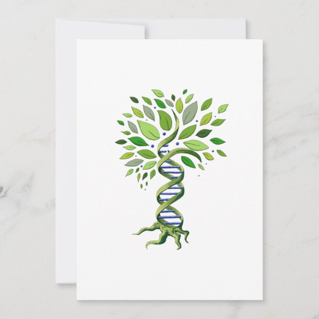 Reserva La Fecha Árbol de vida Genética de ADN Entorno de Biología (Anverso)