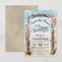 Arbusto de Bodas de Madera Flotante Rústica con Fl