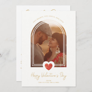 Reserva La Fecha Arch Effect Red Heart Happy Valentine's Day Photo