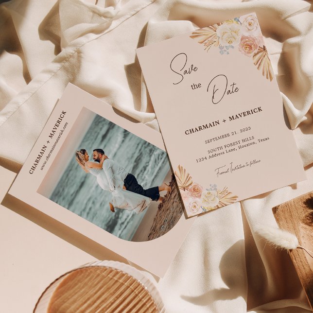 Reserva La Fecha Arco Boho Pampas Hierba Seca (Subido por el creador)