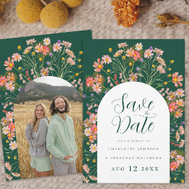 Reserva La Fecha Arco de Boda de Fotos Florales Boho