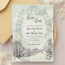Arco de Jardín Verde Salvia para Bodas