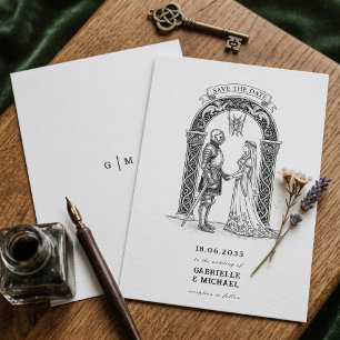 Reserva La Fecha Arco de novios caballero gótico medieval