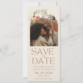 Reserva La Fecha Arco Floral Boho Foto Boda Guardar la Fecha