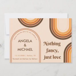 Reserva La Fecha Arco marrón Minimalista de arcos de lluvia retro 7