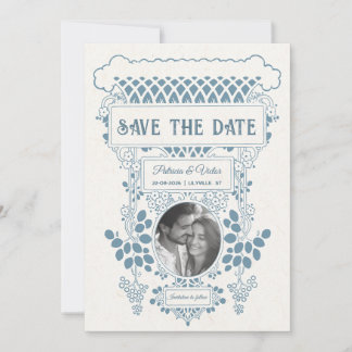 Reserva La Fecha Art Deco Frame save the Date