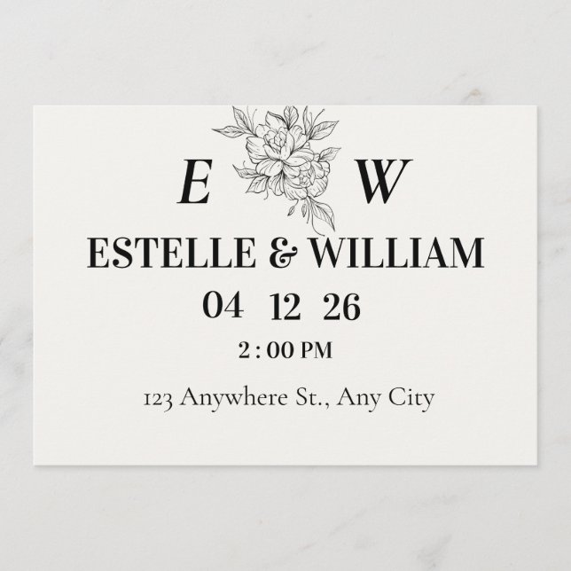 Reserva La Fecha Art Deco Wedding Save the Date Card (Anverso)