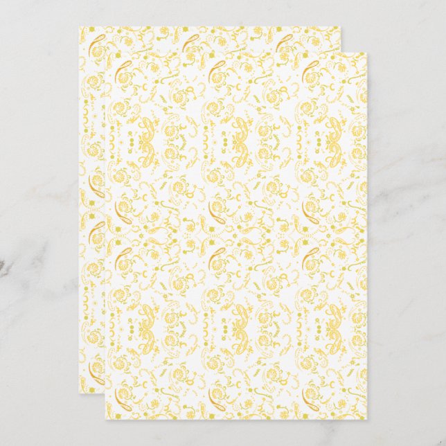 Reserva La Fecha Art Nouveau Floral – Mandala Paisley Poster Art (Anverso / Reverso)