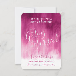 Reserva La Fecha Arte abstracto moderno rosa oscuro salva las tarje