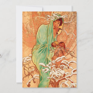 Reserva La Fecha Arte Alphonse Mucha Art Nouveau Invierno