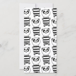 Reserva La Fecha Arte de panda blanco y negro juguetón