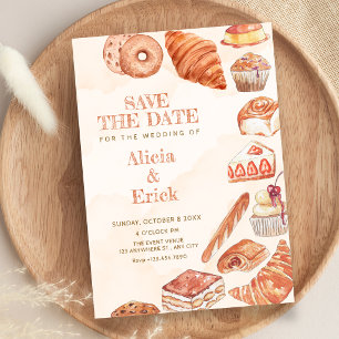 Reserva La Fecha Arte de pastelería de pan para bodas
