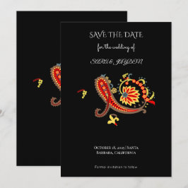Reserva La Fecha Arte de patrón de Paisley – Estampa de ornamento f