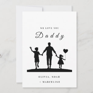 Reserva La Fecha Arte de silueta personalizado “Te Amamos Papá”