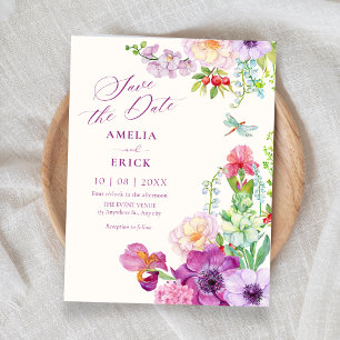 Reserva La Fecha Arte floral elegante estético boda