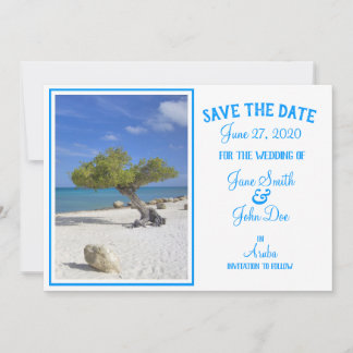 Reserva La Fecha Aruba Destino Boda Azul Divi Árbol