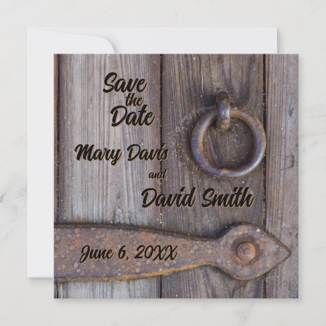 Reserva La Fecha Asa del Sótano para Boda Guardar la Fecha (Anverso)