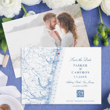 Asbury Park New Jersey Map Elegant Navy QR