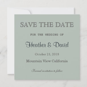 Reserva La Fecha Ash Gray Save the Date Wedting