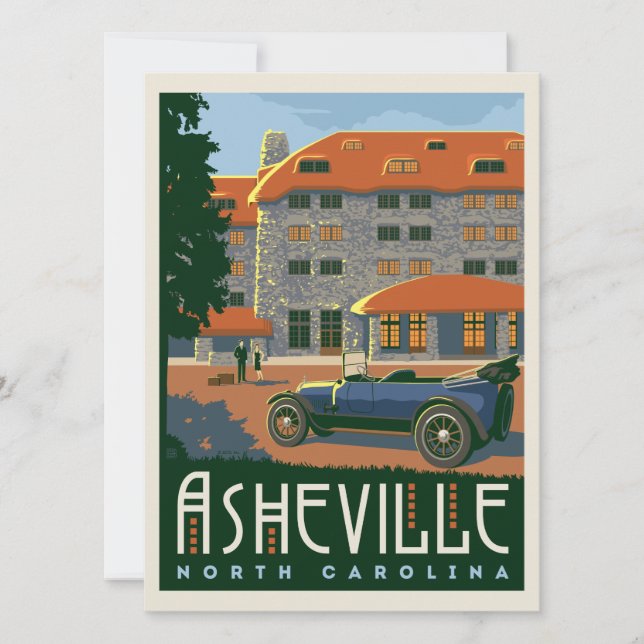 Reserva La Fecha Asheville, Carolina del Norte | Guardar la fecha - (Anverso)