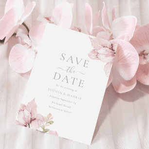 Reserva La Fecha Asombroso Boda de Rubor Floral Elegance
