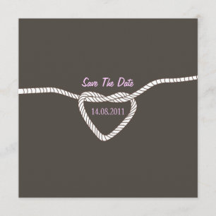 Reserva La Fecha Atando la boda del nudo ahorre la fecha - rosa