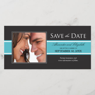 Reserva La Fecha Audaz Aqua Stripe Save the Date Anunciation