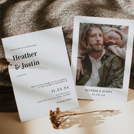 Reserva La Fecha Audaz foto retro Boda Guardar la fecha