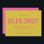 Reserva La Fecha Audaz tipografía rosa brillante y amarilla moderna<br><div class="desc">Audaz tipografía rosa brillante y amarilla moderna salva la fecha</div>