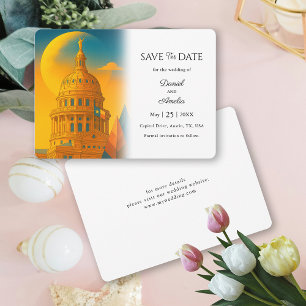 Reserva La Fecha Austin Texas Destination Wedding Save the Date