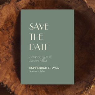 Reserva La Fecha Autumn Boho Deco   Sage Green Boda