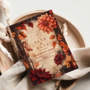 Reserva La Fecha Autumn Dahlia Elegance Boda