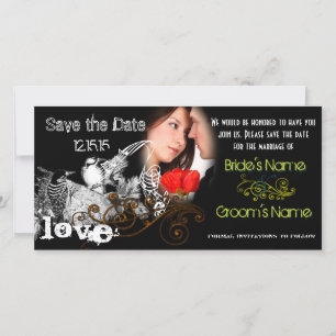 Reserva La Fecha Aves de amor antiguas salvan la fecha de tu foto