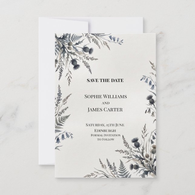 Reserva La Fecha Aviso de boda personalizado para guardar la fecha (Anverso)