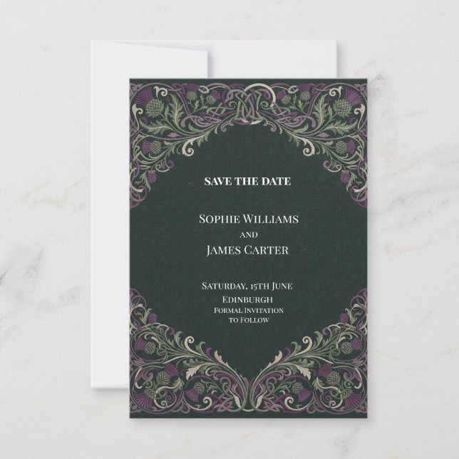 Reserva La Fecha Aviso personalizado de boda para guardar la fecha (Anverso)