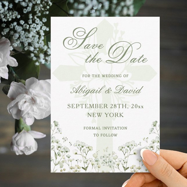 Reserva La Fecha Azafata Religioso de Boda Save The Date (Subido por el creador)