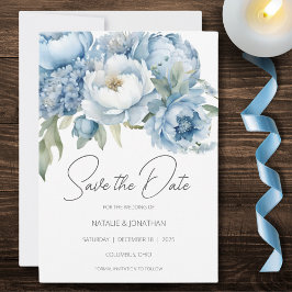 Reserva La Fecha Azul Hielo Floral 