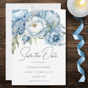 Reserva La Fecha Azul Hielo Floral