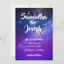 Reserva La Fecha Azul Violeta Ombre Cósmico Foto
