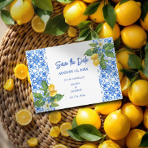 azulejos azules mediterráneos y limones guardan la