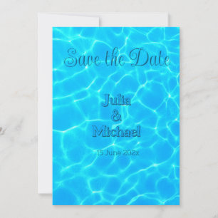 Reserva La Fecha Azure Turquoise Bleu Water Reflalism Minimalismo