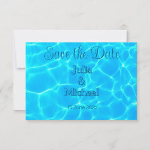 Reserva La Fecha Azure Turquoise Bleu Water Reflalism Minimalismo