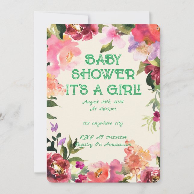 RESERVA LA FECHA BABY SHOWER FLORAL RUBOR (Anverso)