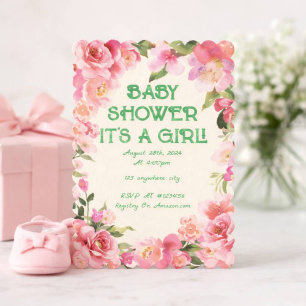 RESERVA LA FECHA BABY SHOWER FLORAL RUBOR