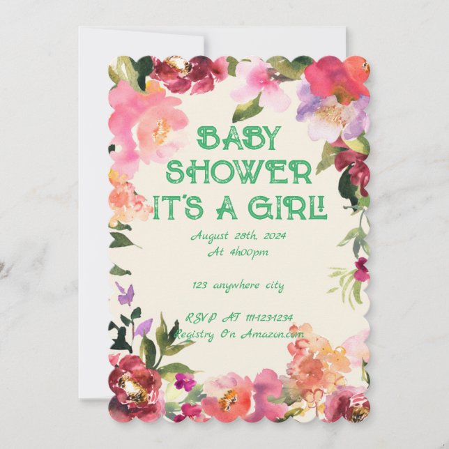 RESERVA LA FECHA BABY SHOWER FLORAL RUBOR (Anverso)
