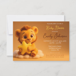 Reserva La Fecha Baby Shower Invitation – Little Lion & Star